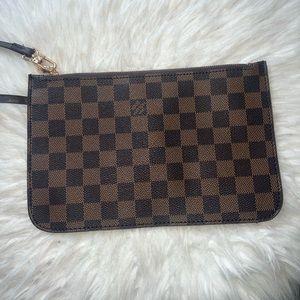Lv lookalike wristlet pouch